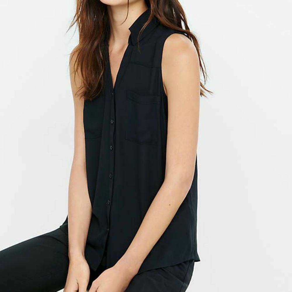Express Portofino Shirt Black Tank Top